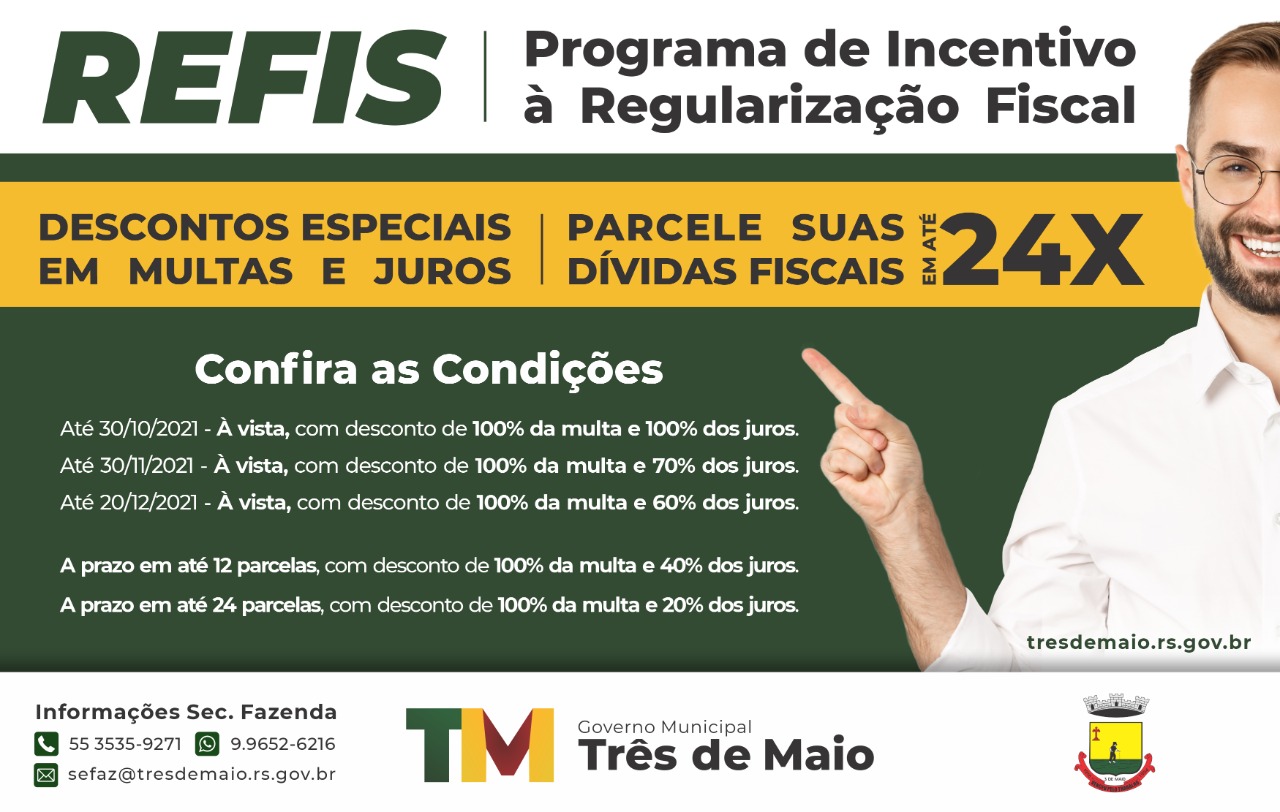 REFIS AUTORIZA PARCELAMENTO DE CRÉDITOS TRIBUTÁRIOS E NÃO-TRIBUTÁRIOS DO MUNICÍPIO